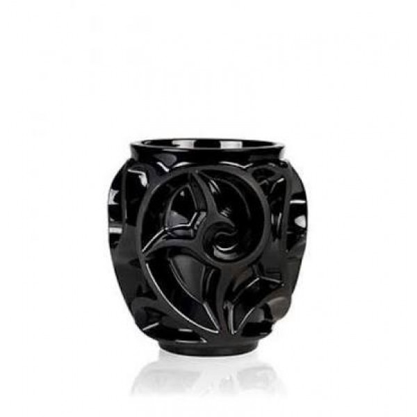 Lalique - Tourbillons Vase Black