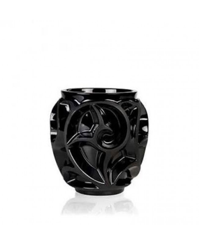 Lalique - Tourbillons Vase Black