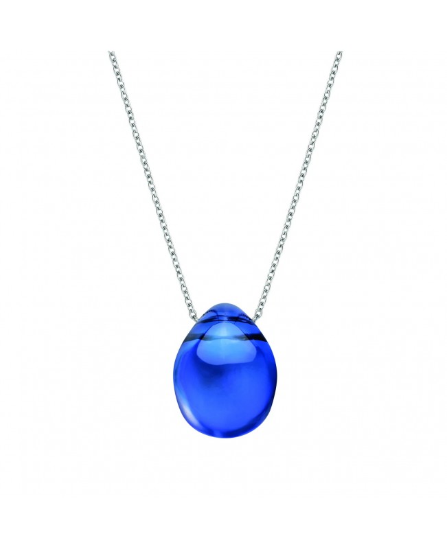 Lalique Jewelry - Cabochon Cap Ferrat Pendant With Silver Chein