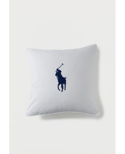 Ralph Lauren - Pony White/Blue Cushion