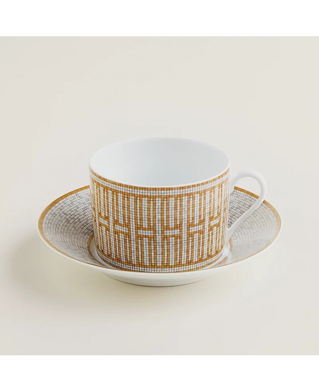 Hermes - Mosaique Au24 Breakfast Cup & Saucer S/2 Hermes - Mosaique Au24 Breakfast Cup & Saucer S/2
