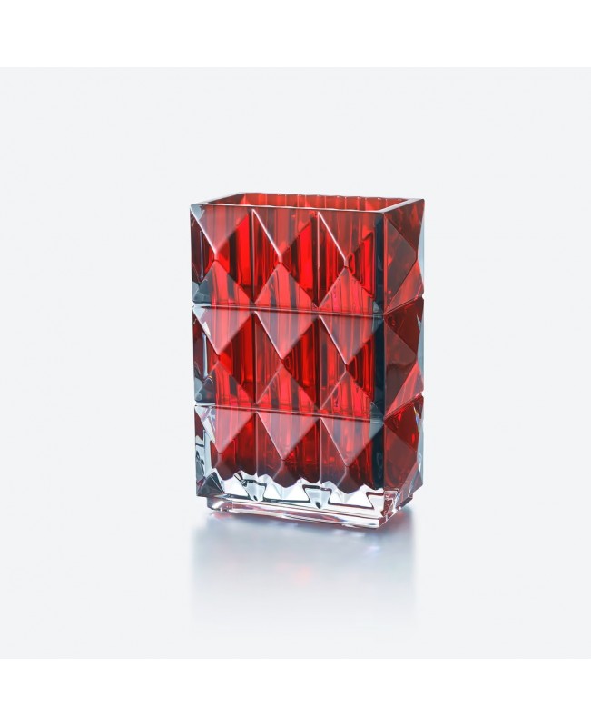Baccarat - Louxor Rectangular Vase 200 - Red
