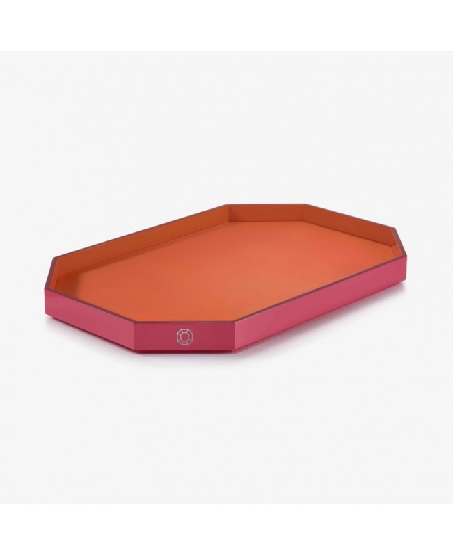 Baccarat - Octogone Lacquer Tray 600 - Orange