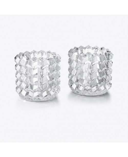 Baccarat - ZigZag Votives S/2 - Clear Baccarat - ZigZag Votives S/2 - Clear