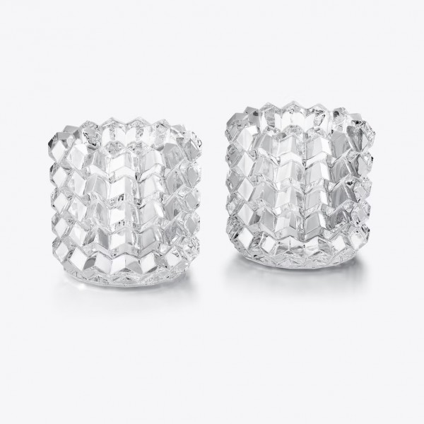 Baccarat - ZigZag Votives S/2 - Clear Baccarat - ZigZag Votives S/2 - Clear