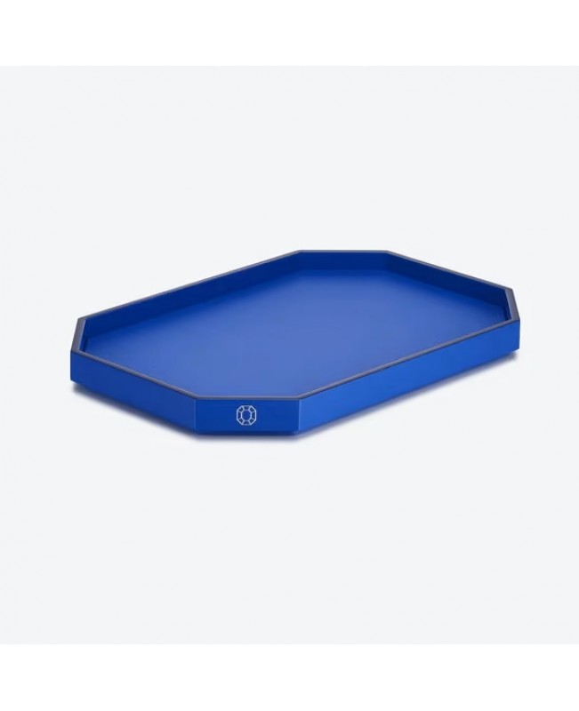 Baccarat - Octagone Lacquer Tray 600 - Blue