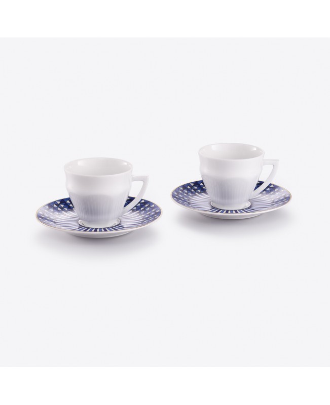 Baccarat - Talleyrand  Coffee Cup & Saucer S/2 - Blue