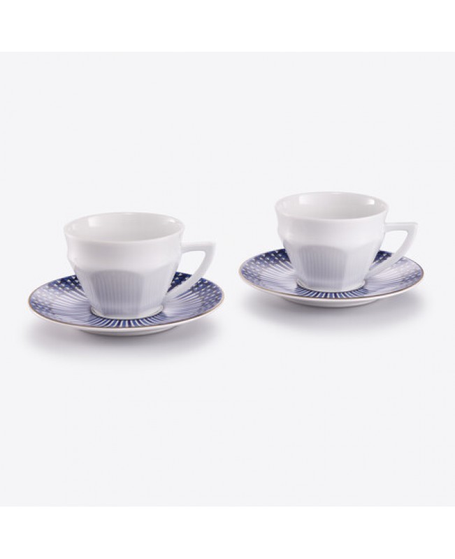 Baccarat - Talleyrand  Tea Cup & Saucer S/2 - Blue