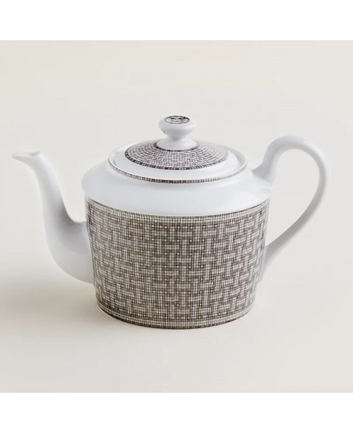 Hermes Mosaique Au 24 PlatineTea Pot