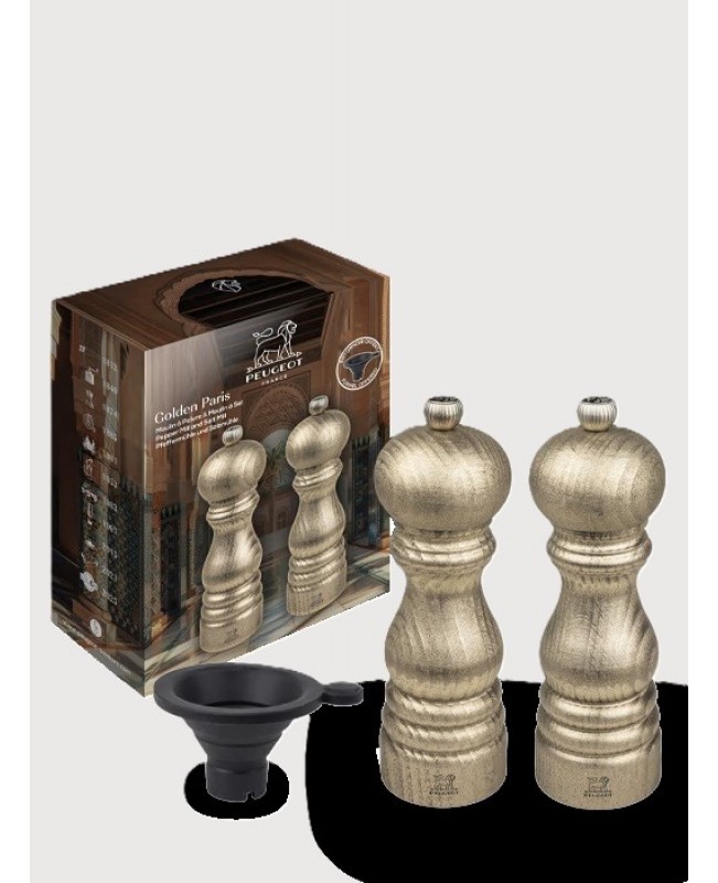 Peugeot - Golden Paris Pepper & Salt Mill  Set 18cm Gold