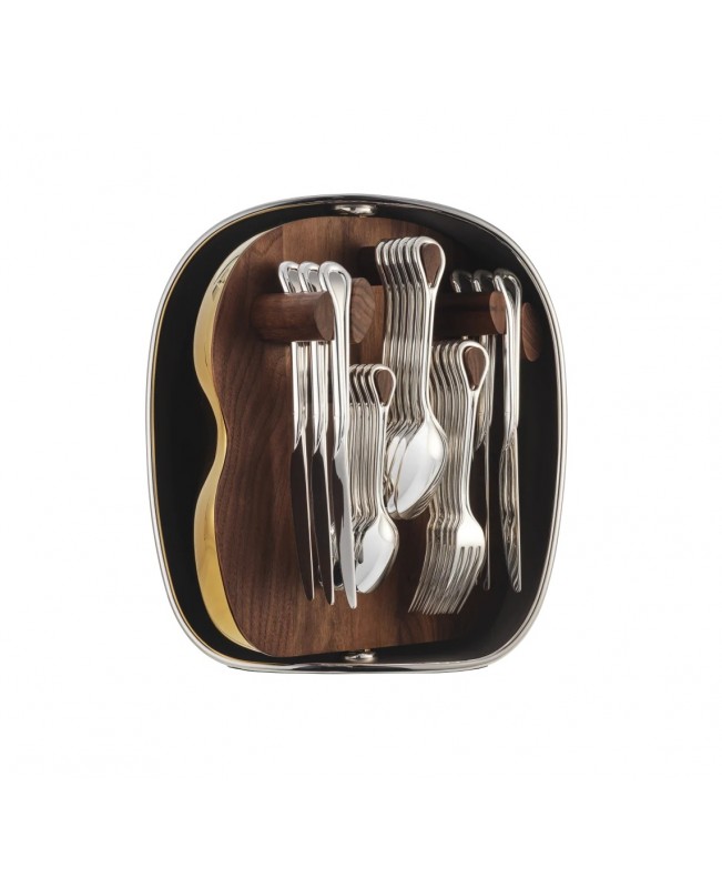 Christofle - Carrousel - 24-Piece Silver-Plated Flatware Set with Shell