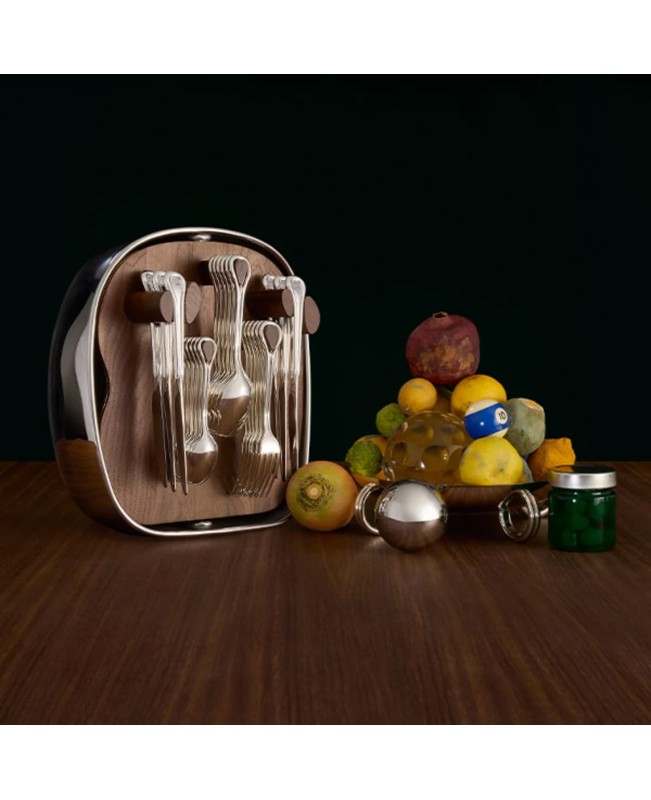 Christofle - Carrousel - 24-Piece Silver-Plated Flatware Set with Shell