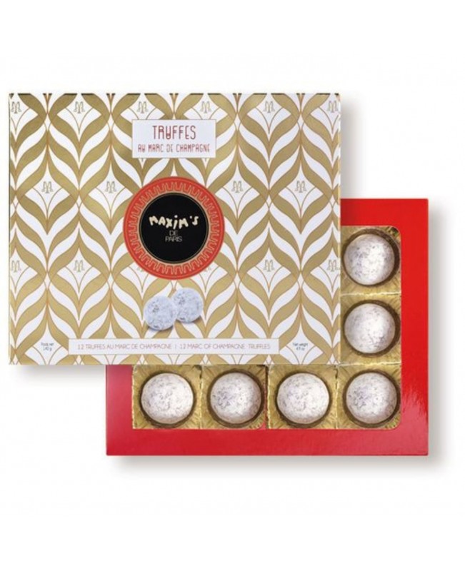 Maxim's de Paris - Box of 12 Marc de Champagne Truffles
