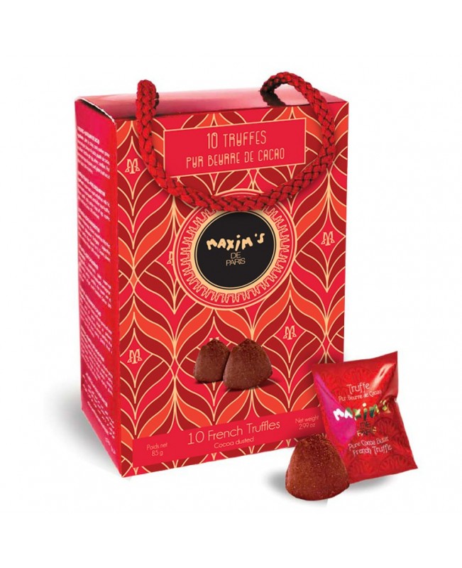 MAXIM'S DE PARIS - 10 FRENCH TRUFFLES WITH PURE COCOA BUTTER