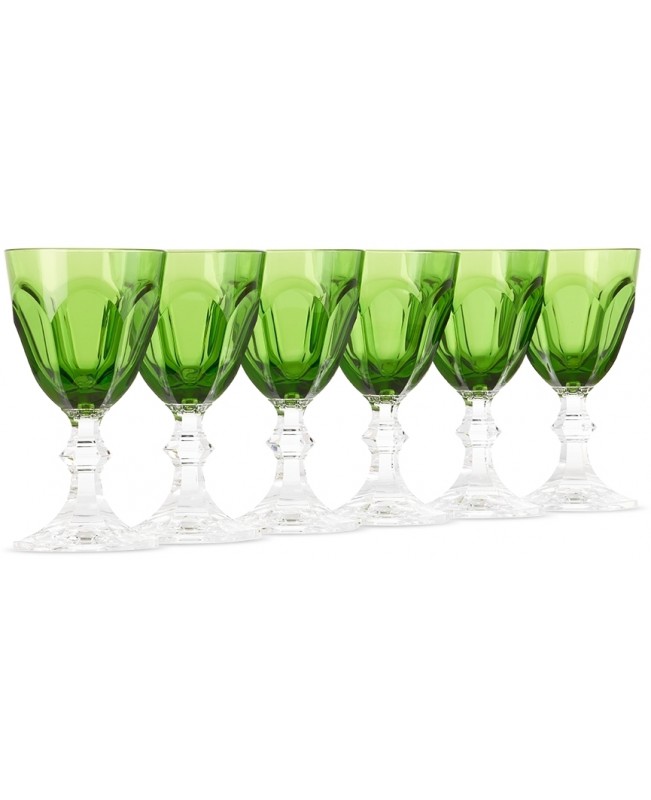 Mario Luca Giusti - Dolce Vita Stemmed Goblet Green Set of 6