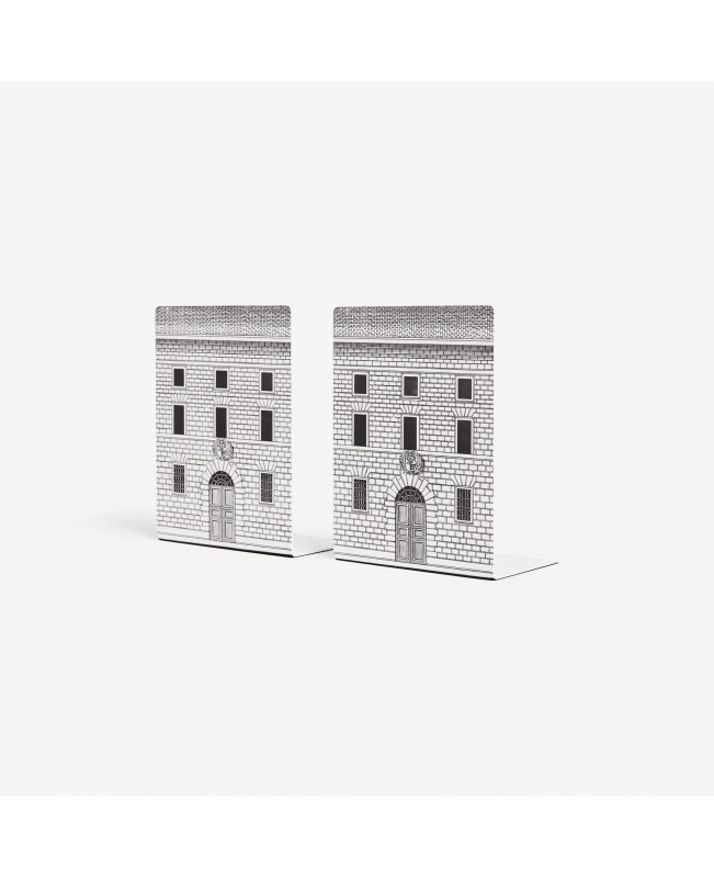 Fornasetti - Architettura Bookends S/2 Nero/Bianco