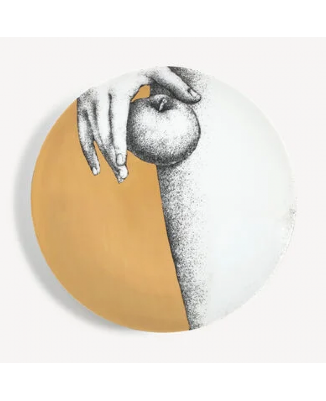 Fornasetti - Set of 12 Plates Lo Eva White/Black/Gold