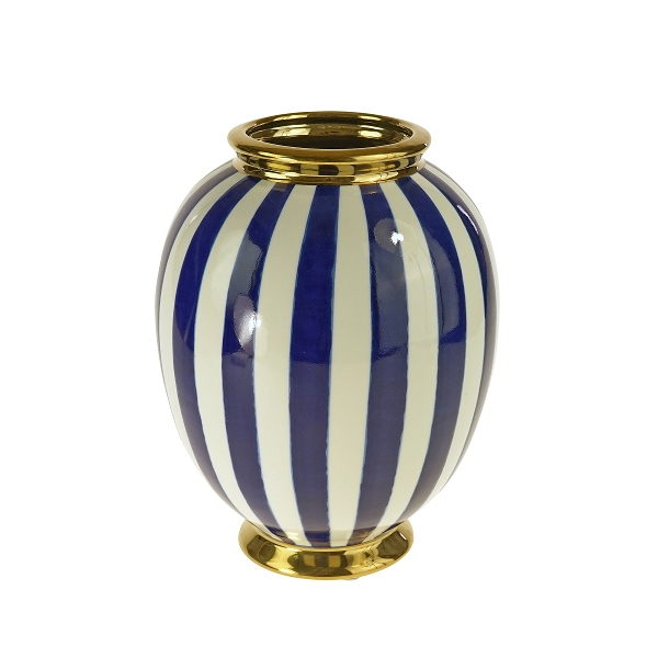WNR - Vase - Blue & White Stripes