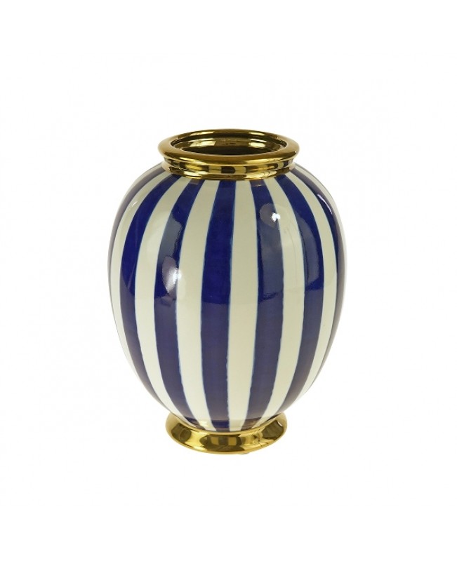 WNR - Vase - Blue & White Stripes