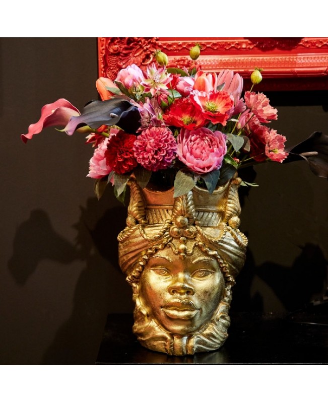 WNR - Ornaments - Gold Agostina & Agostino Planter Heads S/2