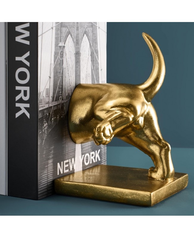 WNR - Bookends - Gold Dachshunds