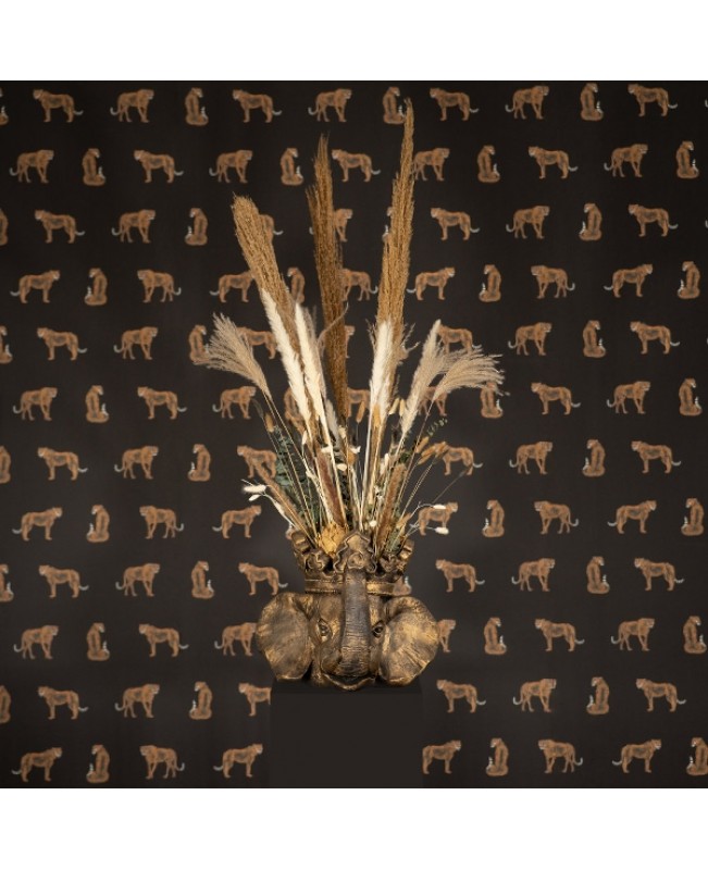 WNR - Ornaments - Gold Jumbo Planter Elephant Head