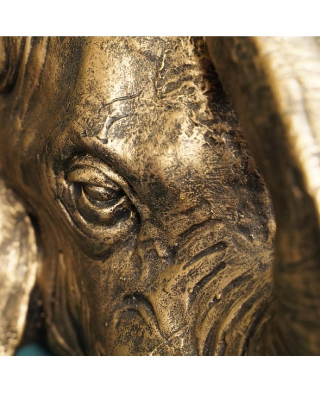 WNR - Ornaments - Gold Jumbo Planter Elephant Head