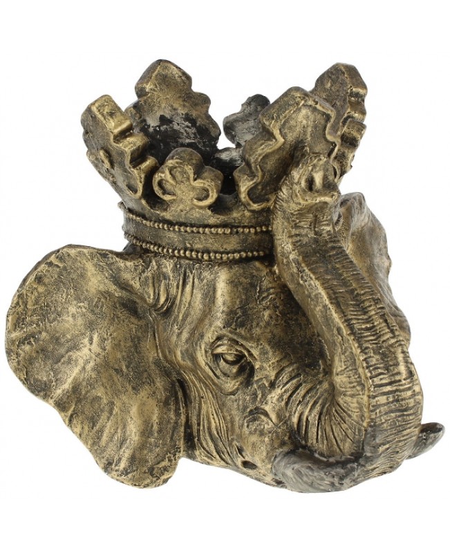 WNR - Ornaments - Gold Jumbo Planter Elephant Head