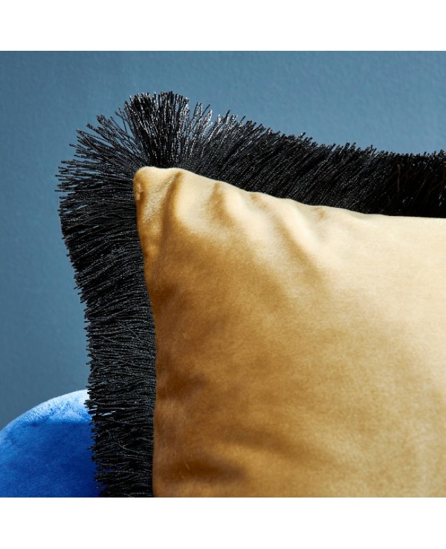 WNR - Cushion - Colorful Style with Gold and Black Fringe