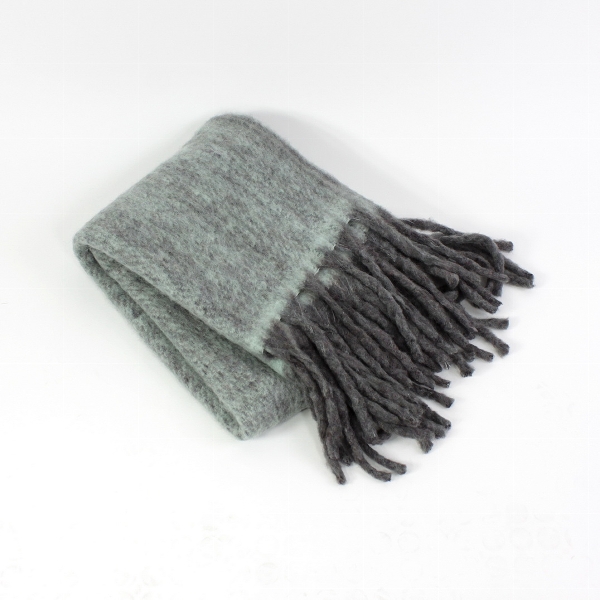 WNR - Mohair Blanket - Grey/Mint