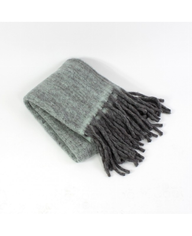 WNR - Mohair Blanket - Grey/Mint