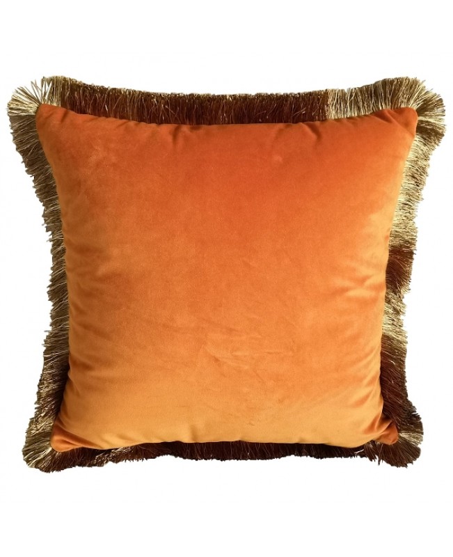 WNR - Cushion - Colorful Style with Ornage Fringe