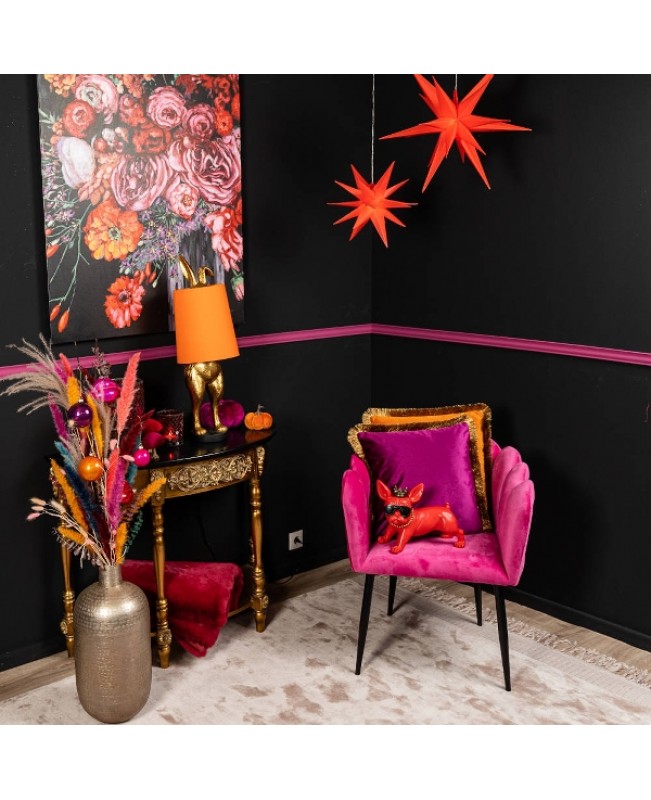 WNR - Cushion - Colorful Style with Ornage Fringe