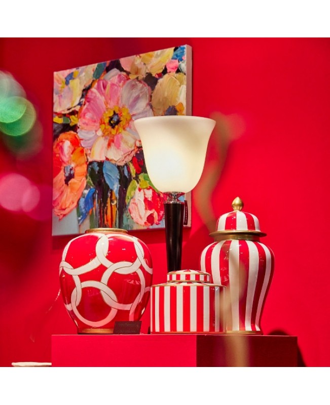 WNR - Ginger Jar - Red & White Stripes