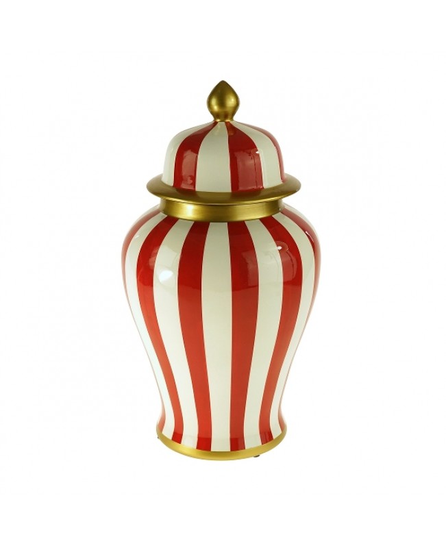 WNR - Ginger Jar - Red & White Stripes