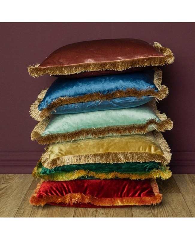 WNR - Cushion - Colorful Style with Blue Fringe