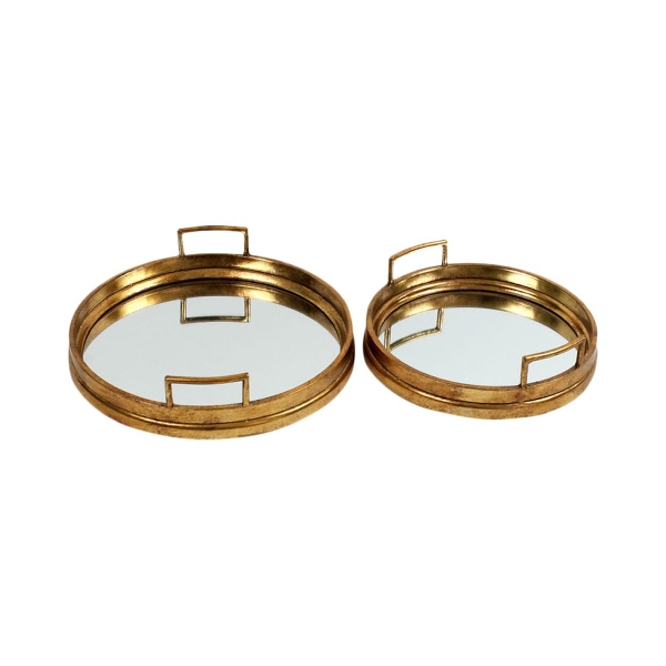 WNR - Serving Tray - Antique Gold Mirror...