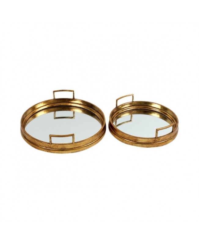 WNR - Serving Tray - Antique Gold Mirror Tray Large