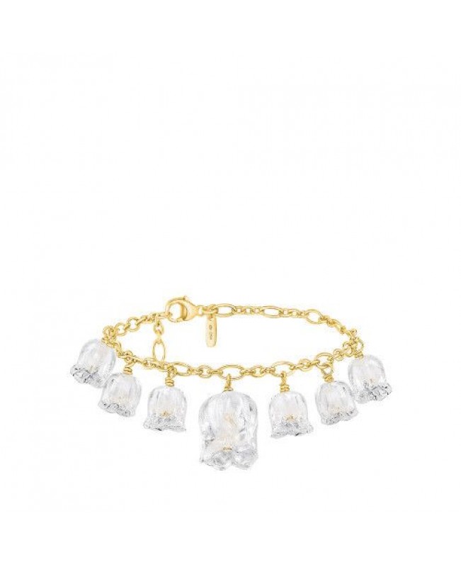 Lalique Jewelry - Muguet Bracelet Vermeil Clear Crystal