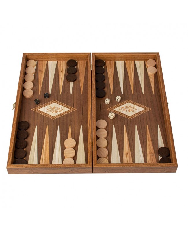 Manopoulos  - Backgammon/Chess Olive Wood Replica