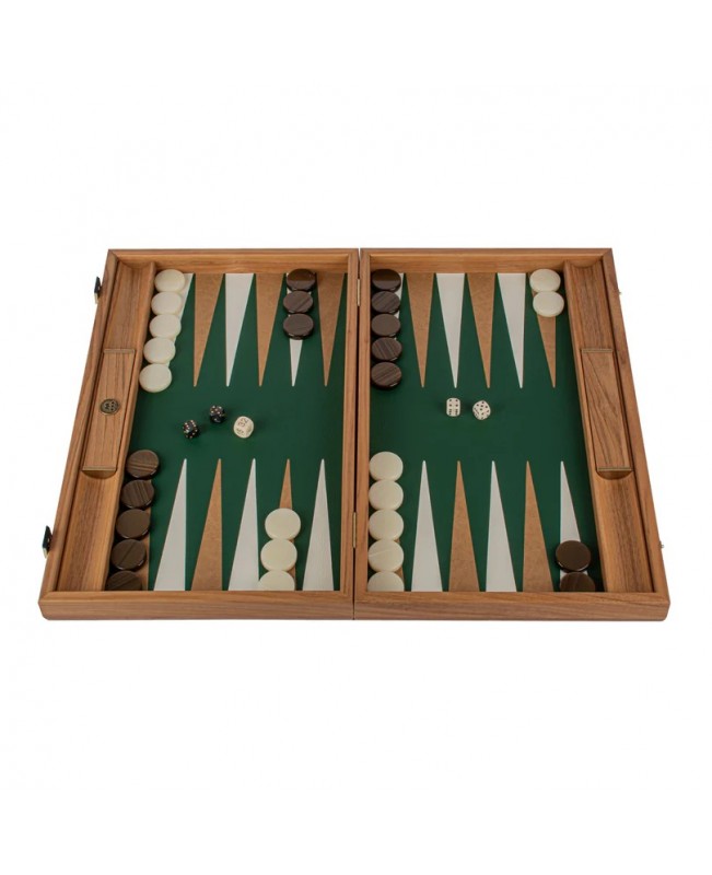 Manopoulos - Backgammon  Green Crocodile  Tote