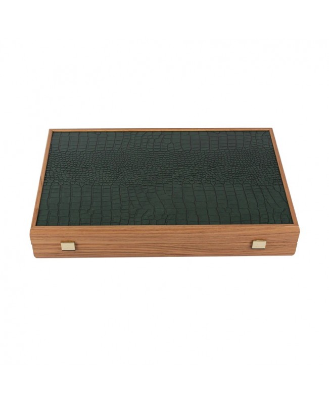 Manopoulos - Backgammon Green Crocodile Tote Manopoulos - Backgammon Green Crocodile Tote