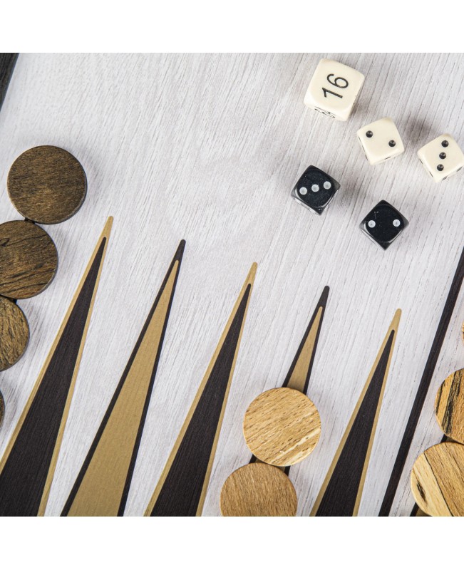 Manopoulos - Chess/ Backgammon/Ludo/snakes Walnut Wood