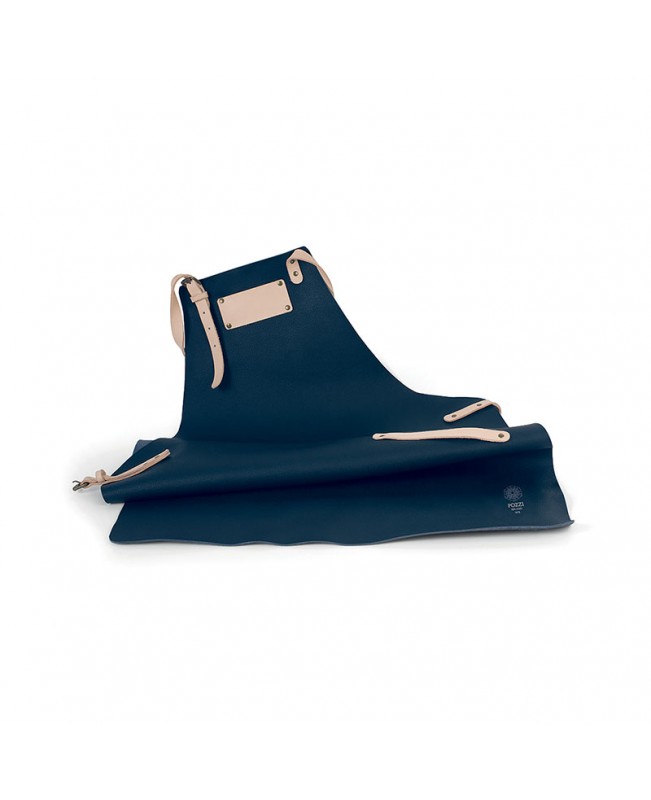 Pozzi Milano - Essentials Leather Apron Blue