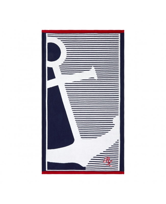 Ralph Lauren - Pearson Beach Towel Red, White & Blue Anchor