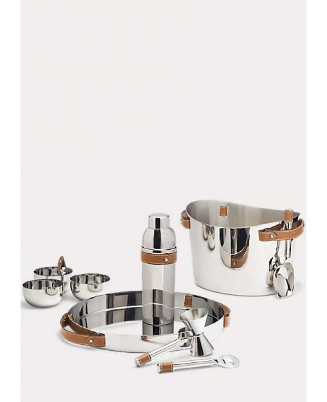 Ralph Lauren - Wyatt Steel & Saddle Leather Triple Nut Bowl