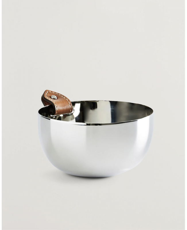 Ralph Lauren - Wyatt Steel & Saddle Leather Nut Bowl