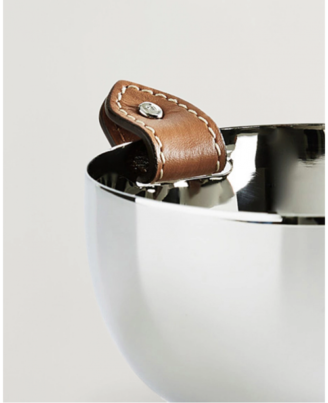 Ralph Lauren - Wyatt Steel & Saddle Leather Nut Bowl Ralph Lauren - Wyatt Steel & Saddle Leather Nut Bowl