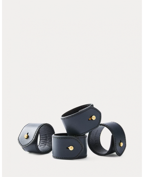 Ralph Lauren - Wyatt Navy Leather Napkin...
