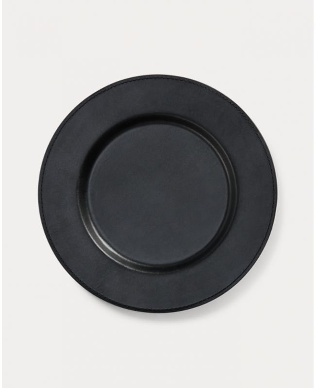 Ralph Lauren - Wyatt Black Leather Charger Plate